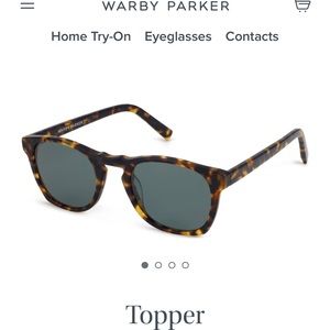 Warby Parker “Topper” Matte Tortoise Shell Sunglasses